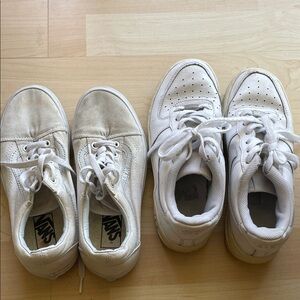 Nike and VANS Women's White Sneakers